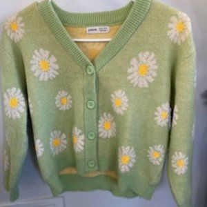 Floral Cardigan Daisy Print Shein